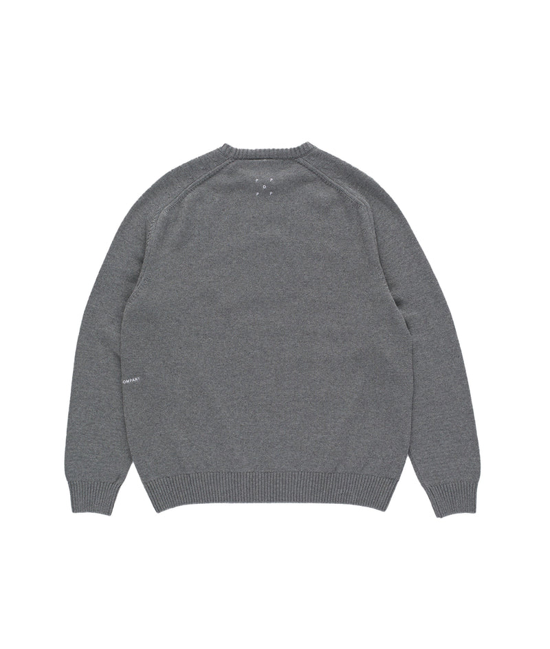Pop Knitted Arch Crewneck Grey Heather