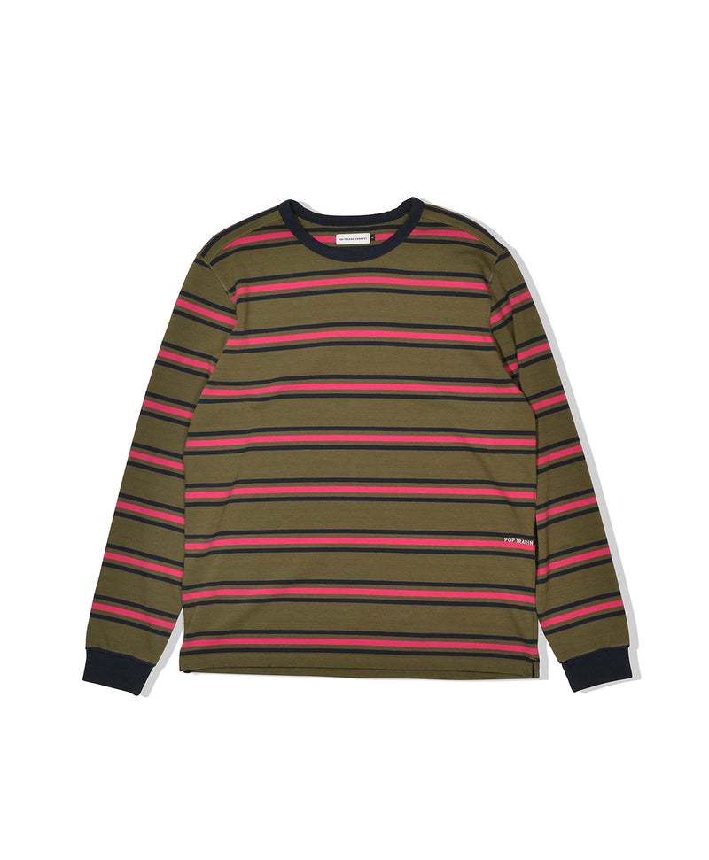 AW19 Harold Stripe Longsleeve Combat Pink