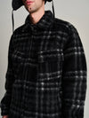 Pop Checked Wool Shirt Jacket Black/Charcoal