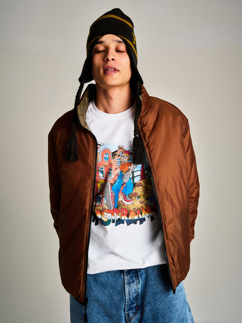 Pop Quilted Reversible Jacket Four Leaf Clover/Bison