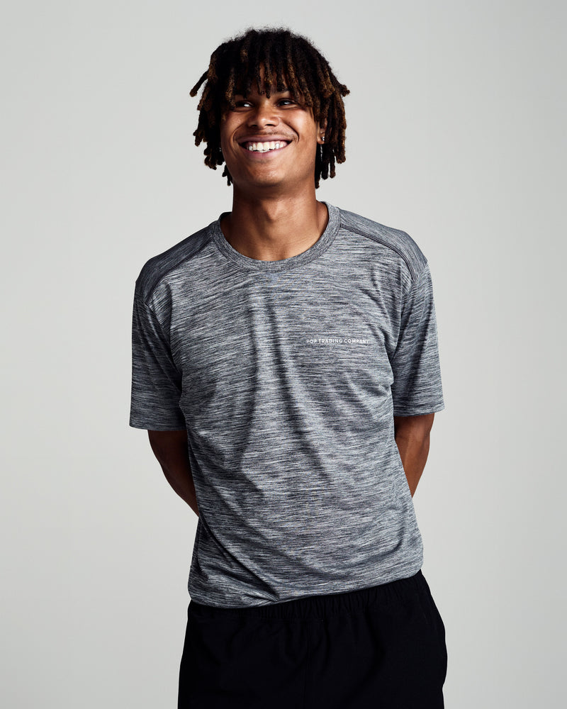 Pop Scouse Sports T-Shirt Heather Charcoal