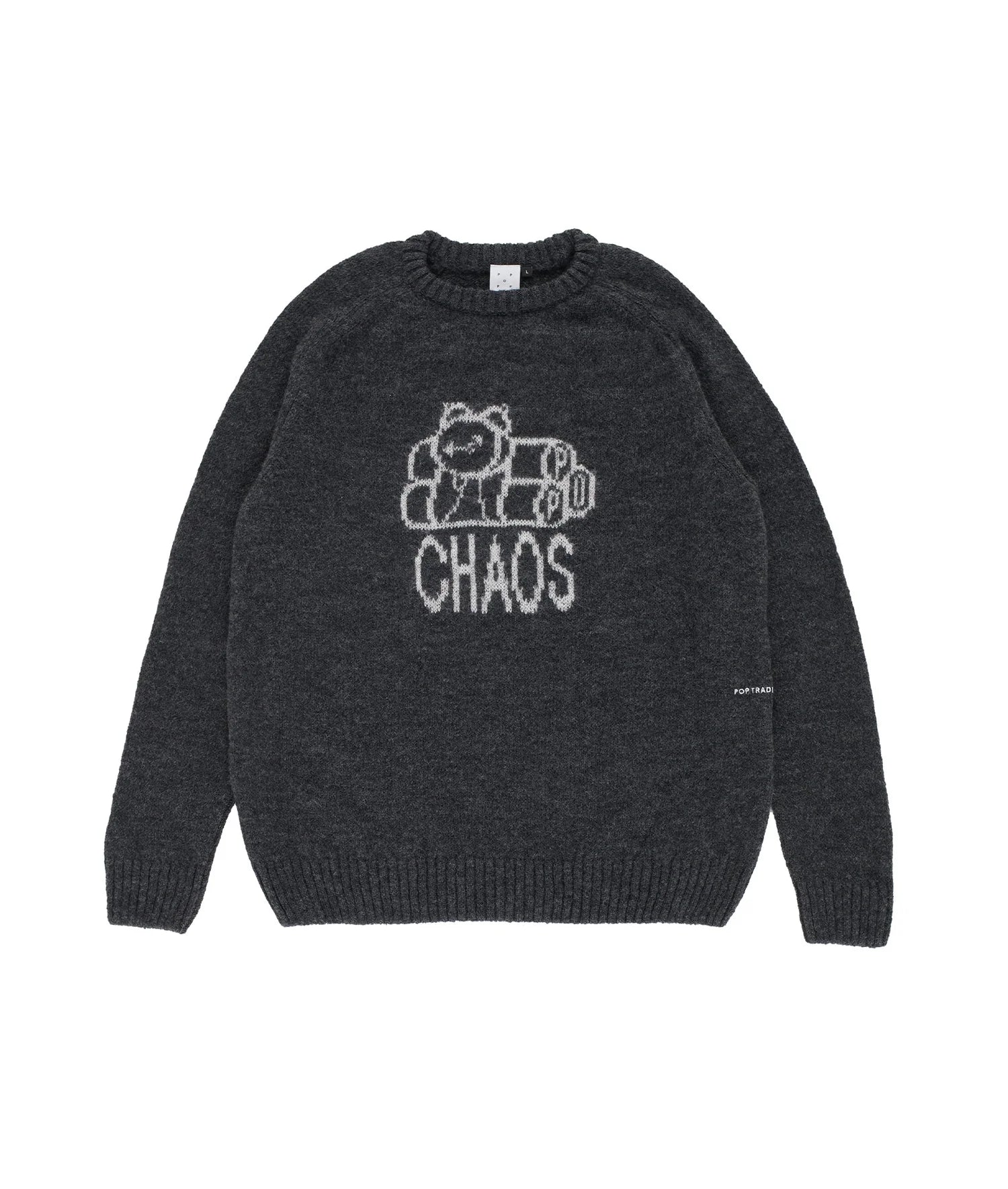 Pop Knitted Chaos Crewneck Anthracite