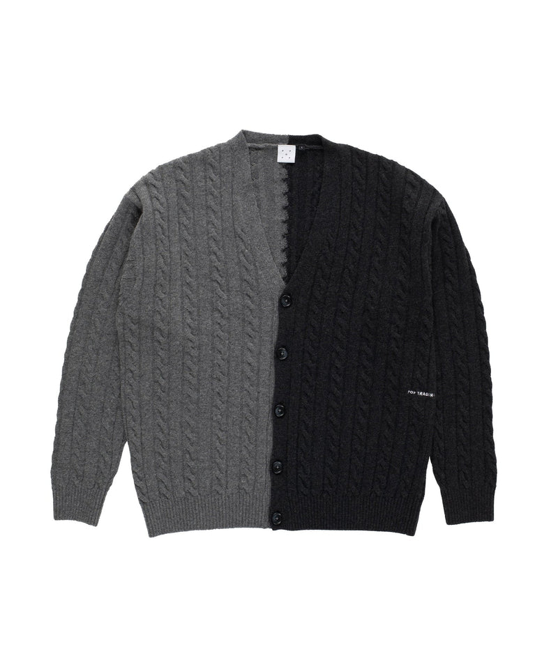 Pop Knitted Cable Cardigan Anthracite/Charcoal