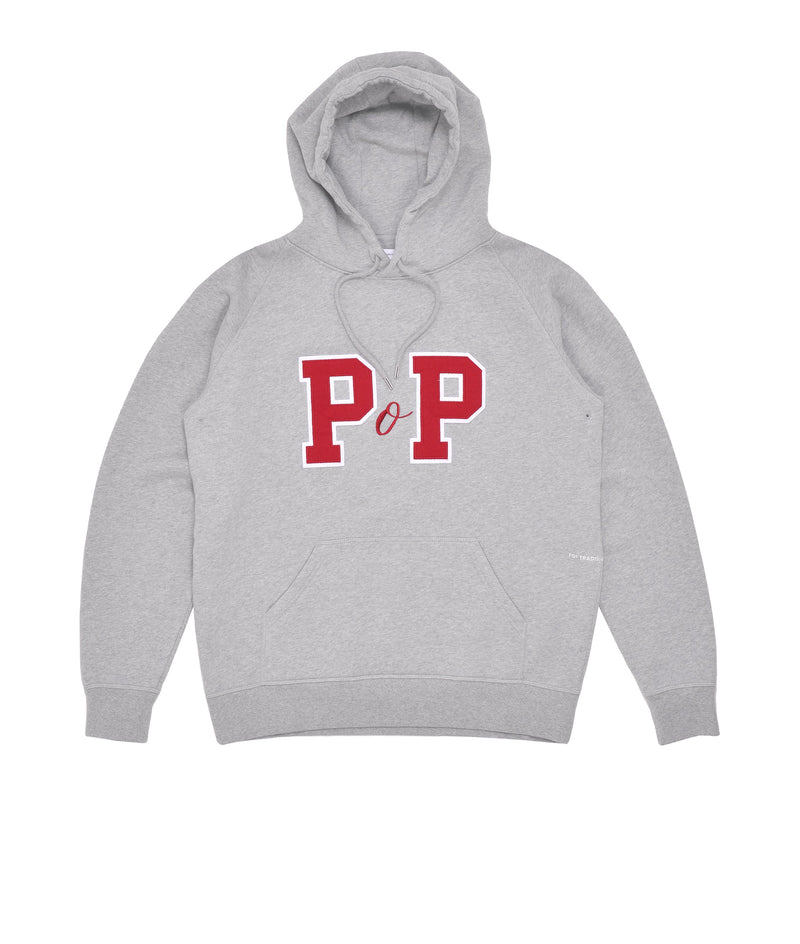Pop College P Hooded Sweat Heather Grey