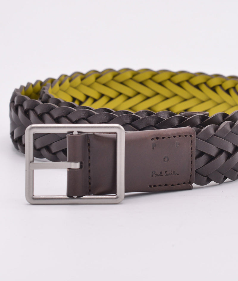Pop/Paul Smith Reversible Woven Leather Belt