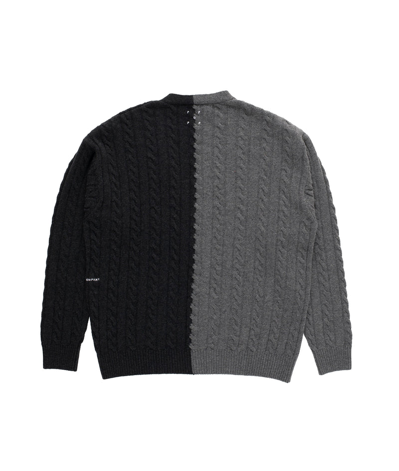 Pop Knitted Cable Cardigan Anthracite/Charcoal