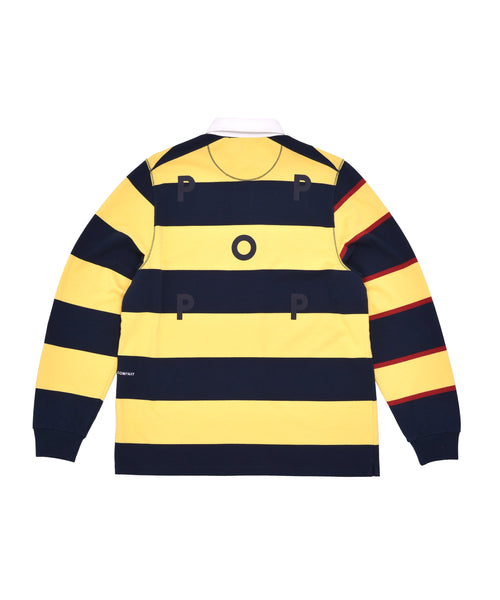 Featured Product Image Of Pop Striped Logo rugby Polo Sweat Snapdragon/Navy
