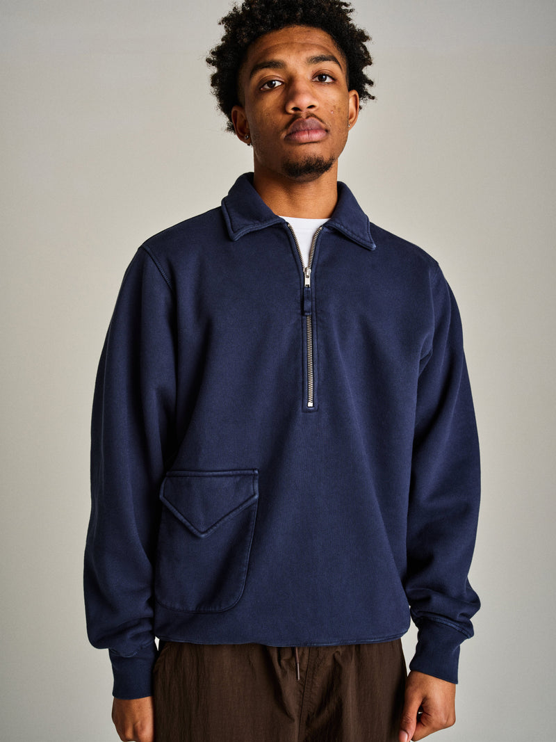Pop Halfzip Sweat Navy