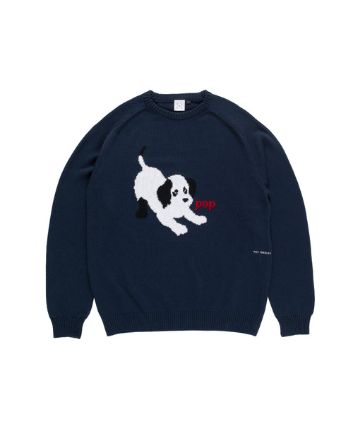 Featured Product Image Of Pop Knitted Joy Crewneck Navy