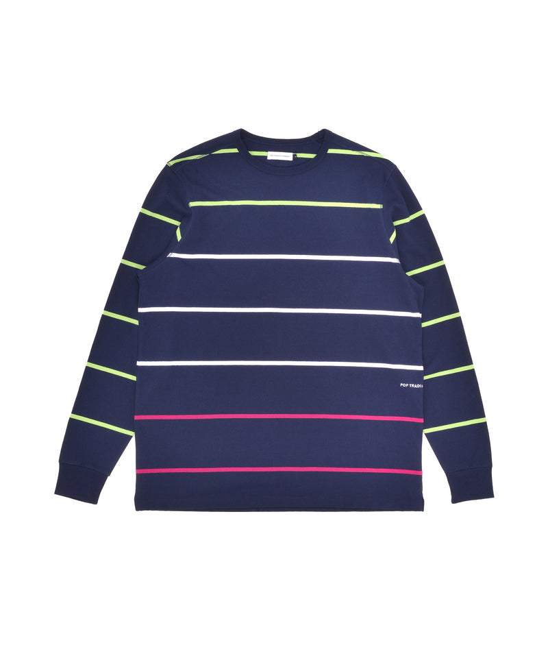Pop Striped Longsleeve T-Shirt Navy