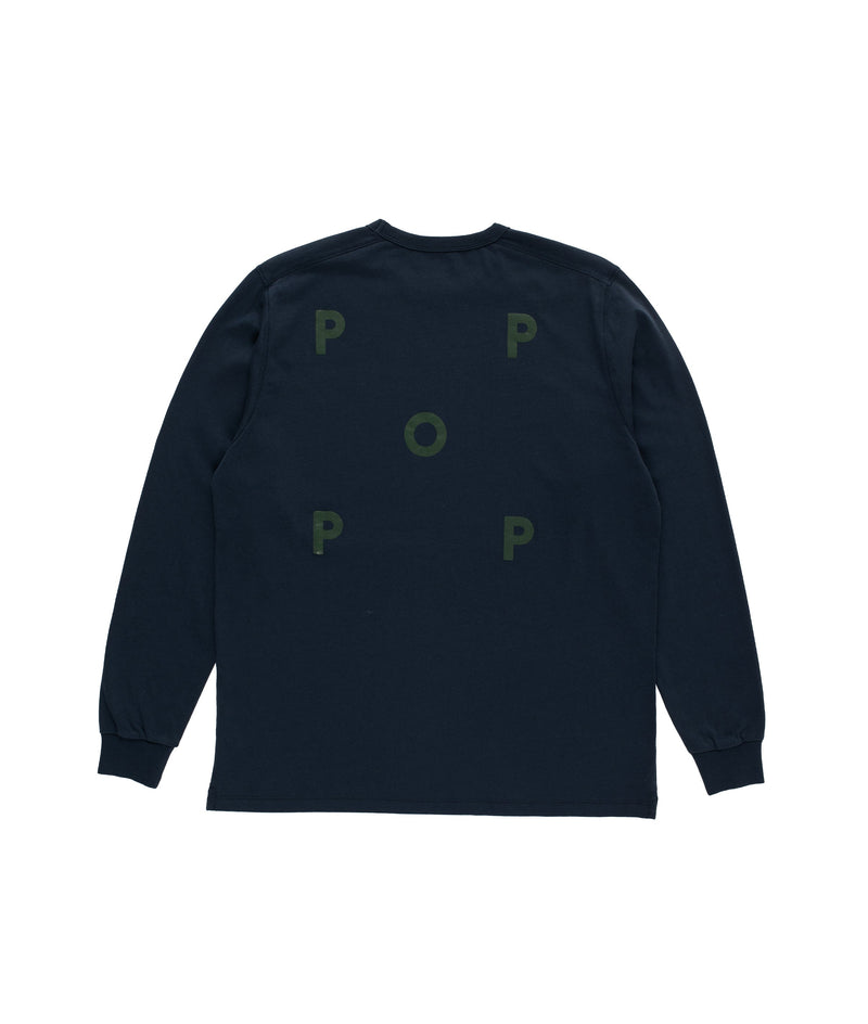 Pop Logo Longsleeve T-Shirt Navy