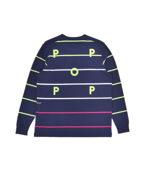 Featured Product Image Of Pop Striped Longsleeve T-Shirt Navy