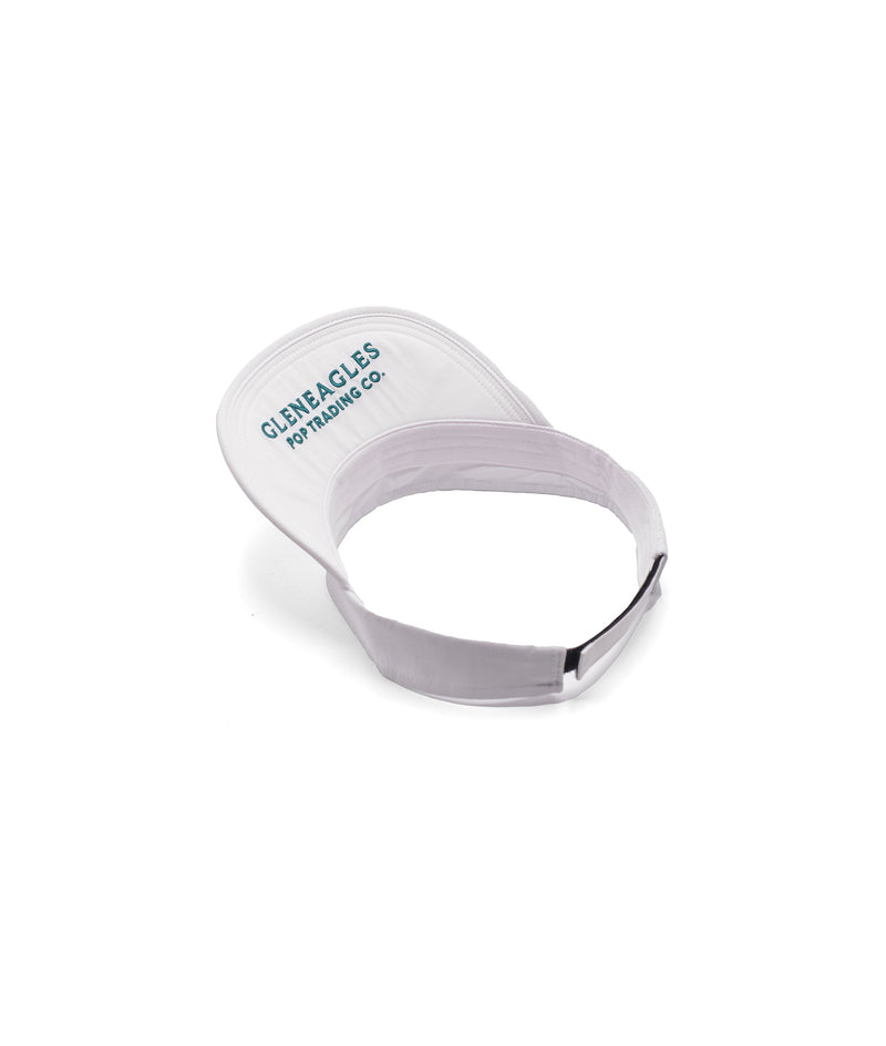 Pop & Gleneagles Flexfoam Visor Hat White
