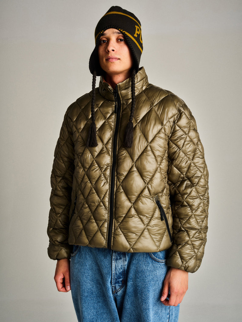 Pop Quilted Reversible Jacket Four Leaf Clover/Bison