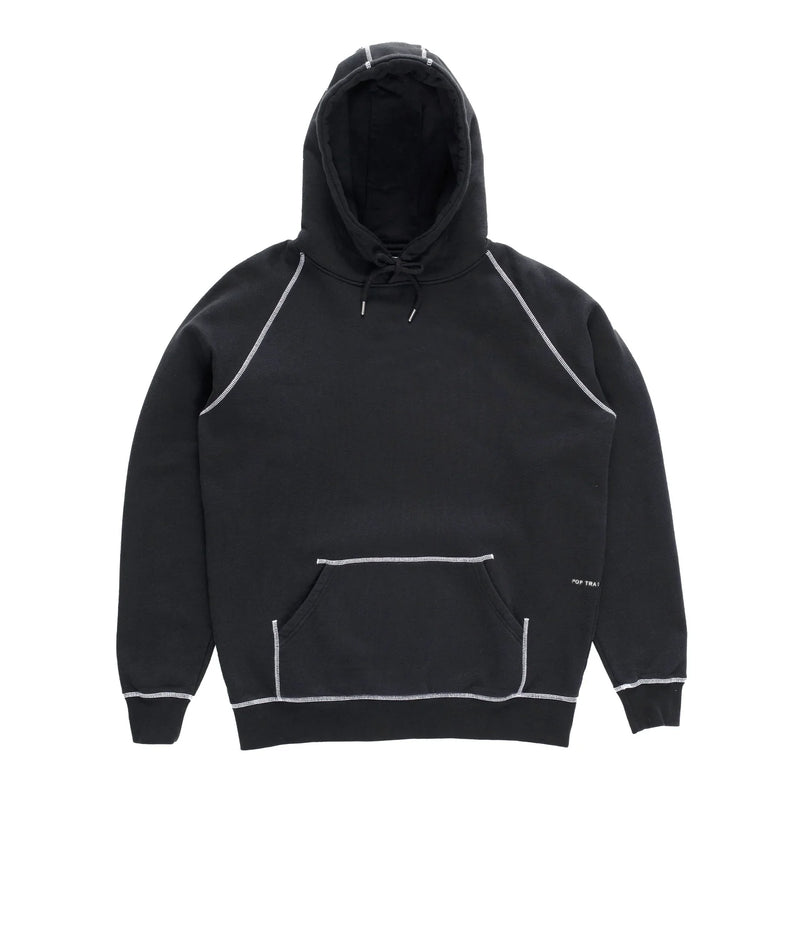 Pop Logo Hooded Sweat Black