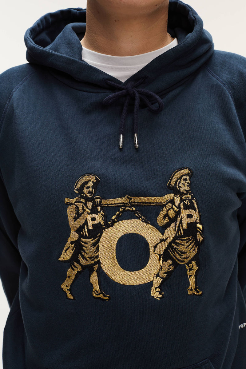Pop Carry O Embroidered Hooded Sweat Navy