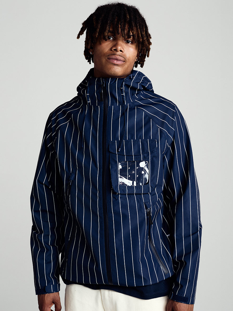 Pinstripe Oracle Jacket Navy/White