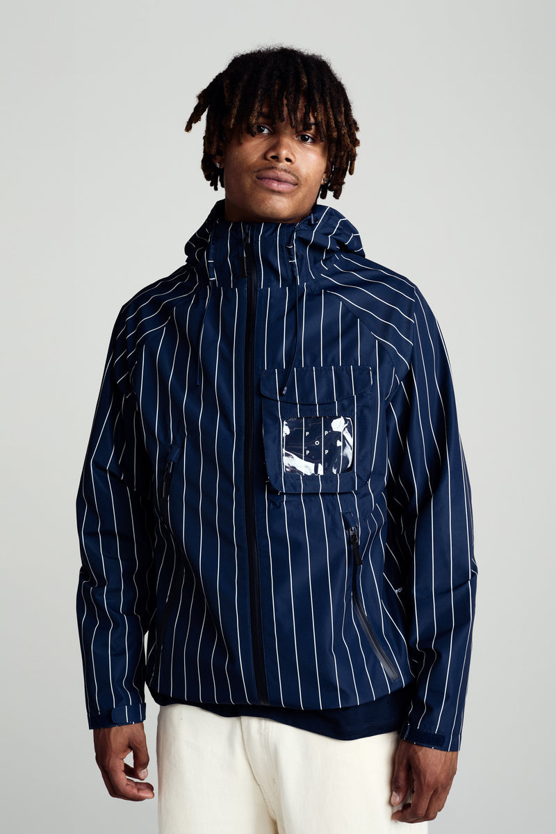 Pop Pinstripe Oracle Jacket Navy/White