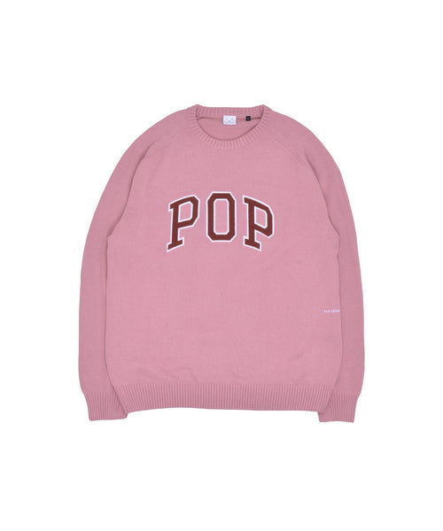 Featured Product Image Of Pop Arch Knitted Crewneck Mesa Rose/Fired Brick