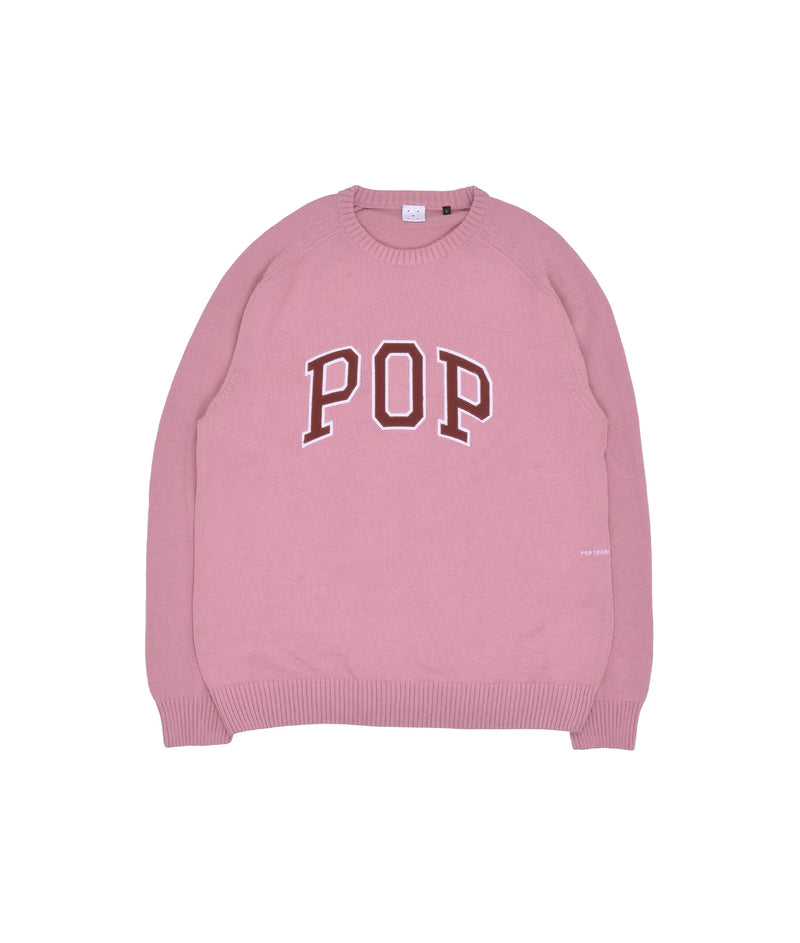 Pop Arch Knitted Crewneck Mesa Rose/Fired Brick