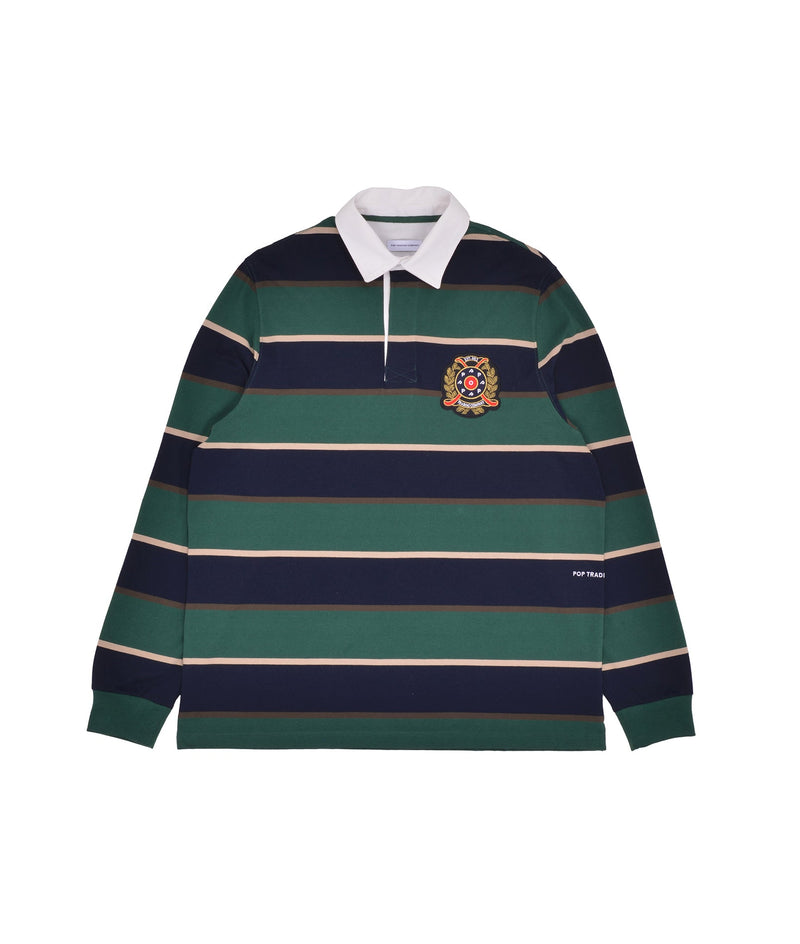 Pop Striped Rugby Polo Pine Grove