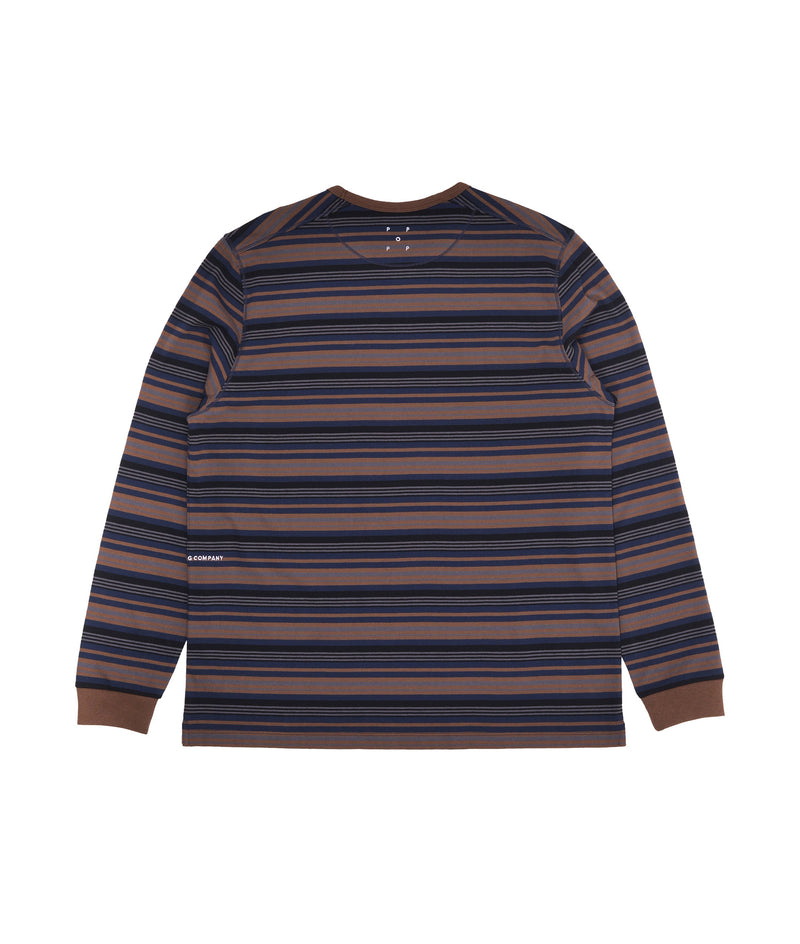 Pop Striped Longsleeve T-Shirt Rain Drum