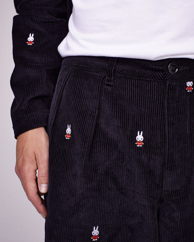 Pop Miffy Suit Pants Black Cord