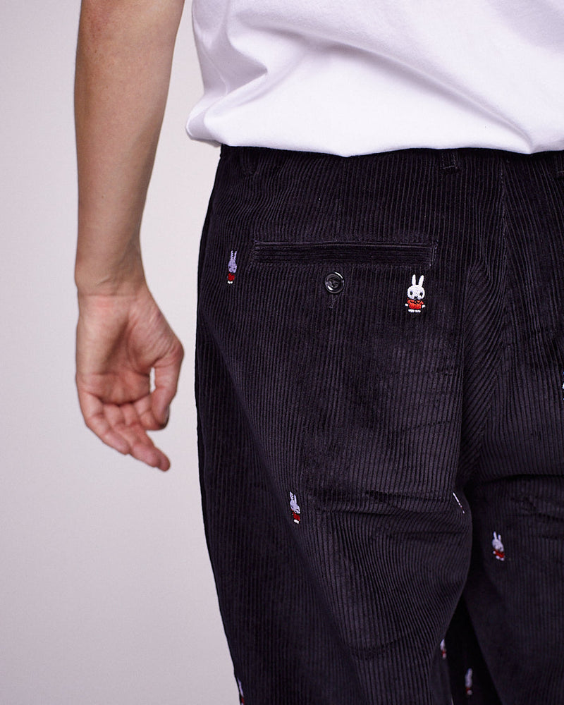 Pop Miffy Suit Pants Black Cord
