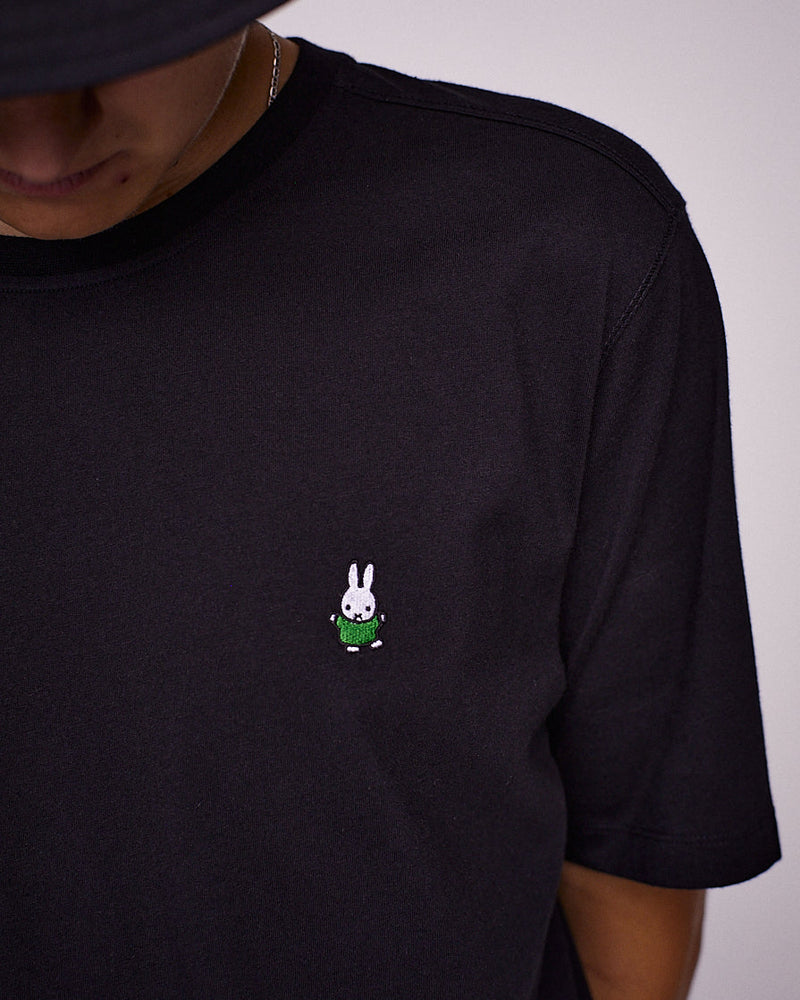 Pop Miffy Dancing Embroidery T-Shirt Black