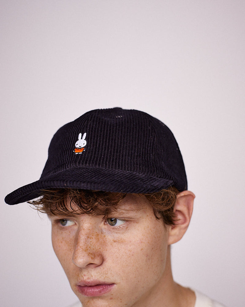 Pop Miffy Sixpanel Hat Black Cord