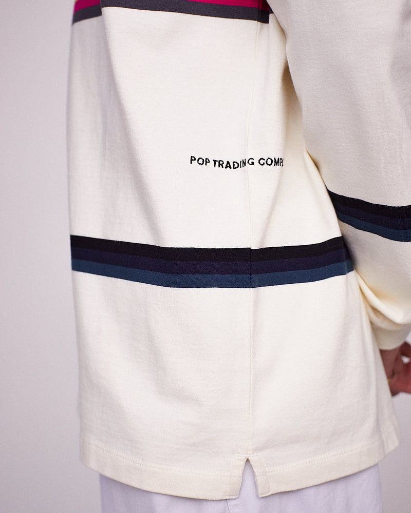 Pop Striped Longsleeve T-Shirt Off White Multicolour