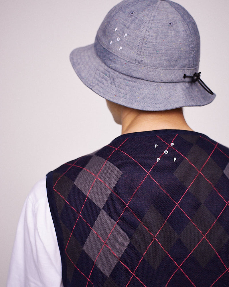 Pop Argyle Knitted Spencer Vest