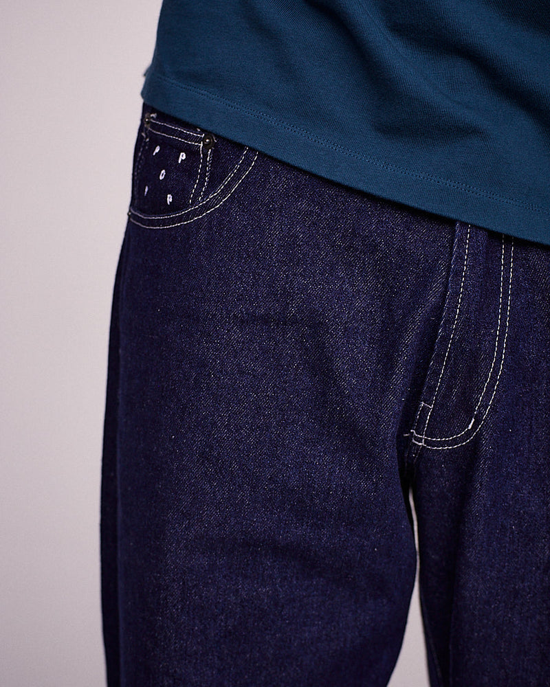 Pop DRS Denim Rinsed White Stitching
