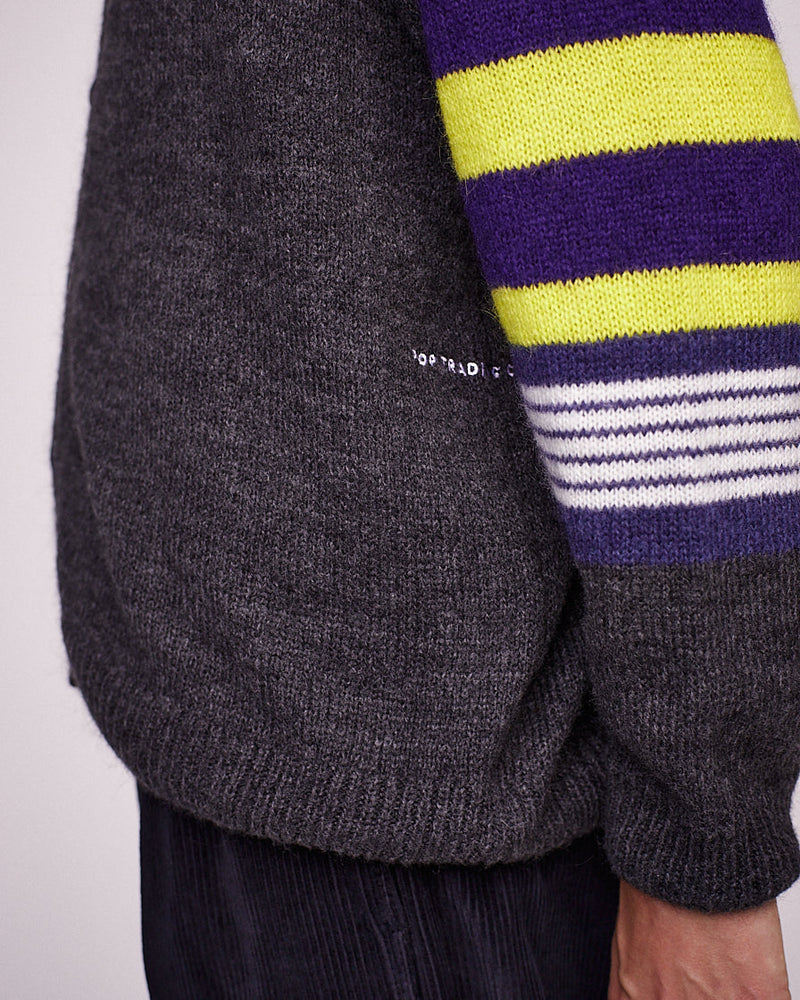 Pop Captain Knitted Cardigan Anthracite