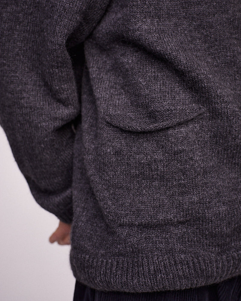Pop Captain Knitted Cardigan Anthracite