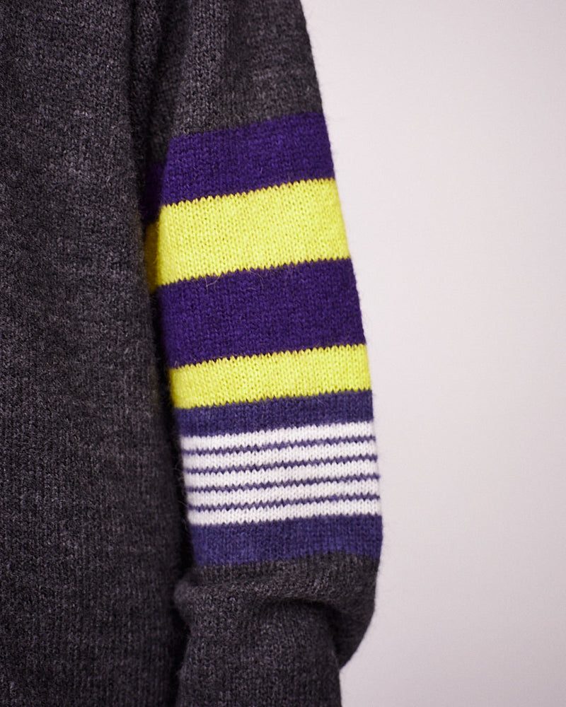 Pop Captain Knitted Cardigan Anthracite