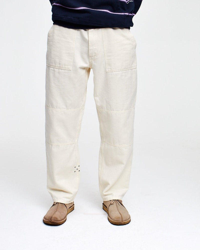 Pop Phatique Farm Pants Off White