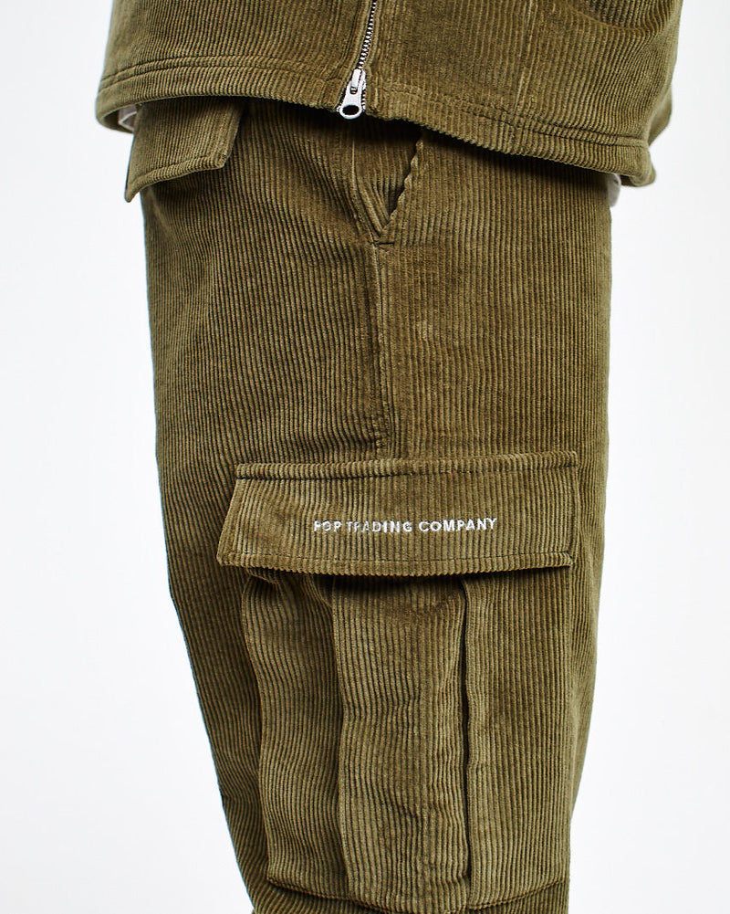 Pop Corduroy Cargo Pants Hunting Green