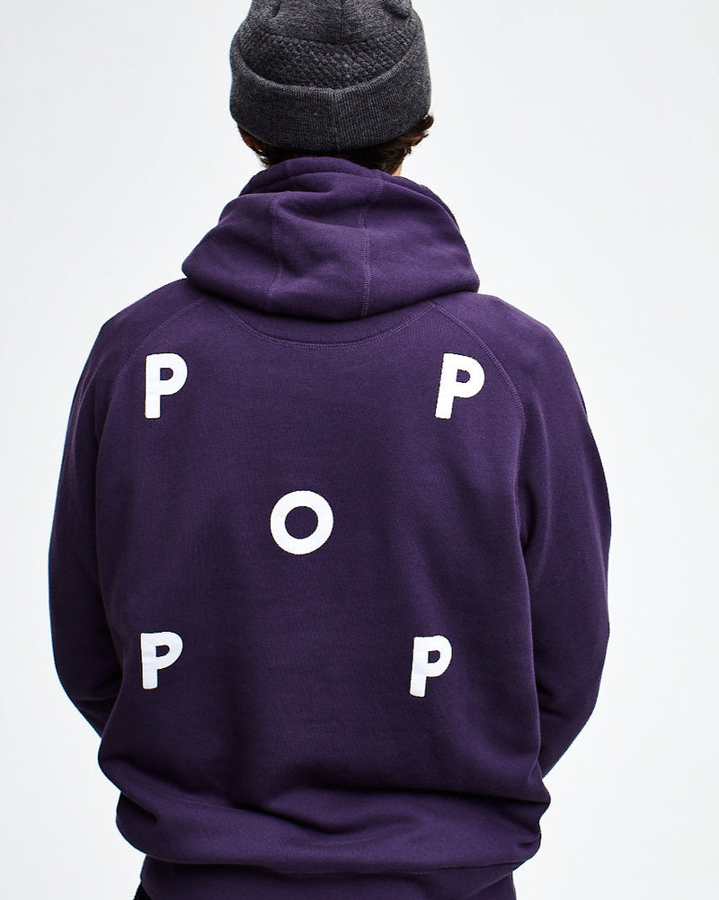 Pop Logo Hooded Sweat Dark Purple