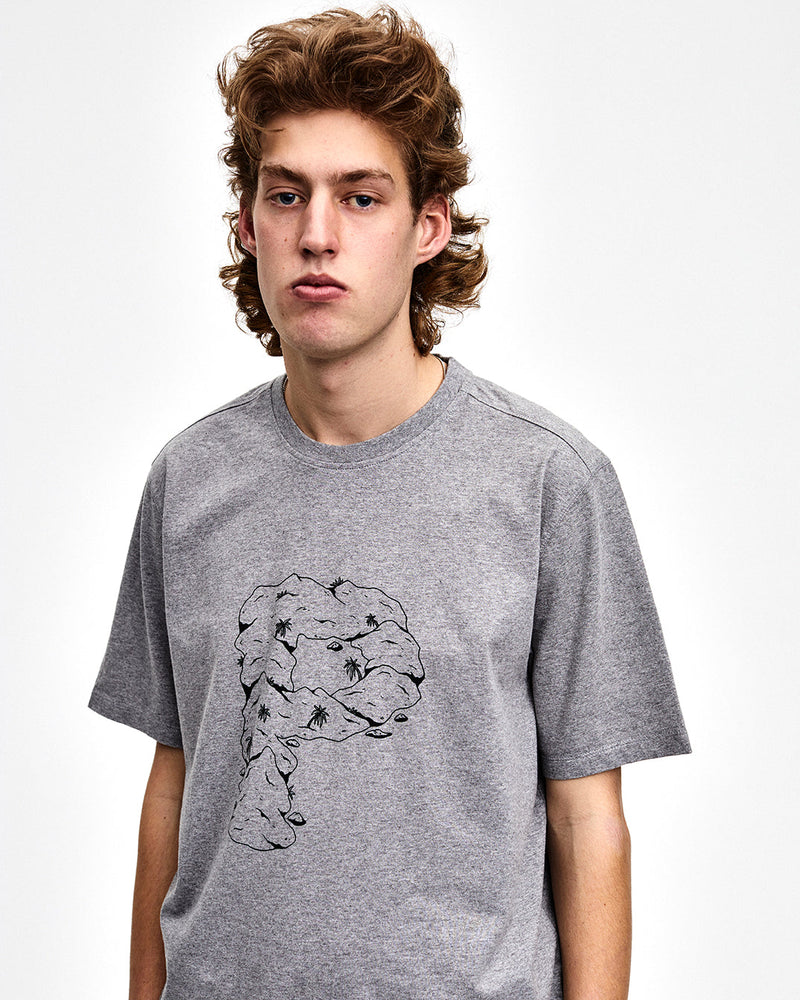 Pop P-Island T-Shirt Heather Grey