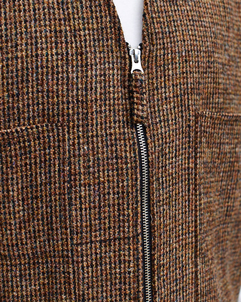 Pop Wizard Vest Harris Tweed Brown