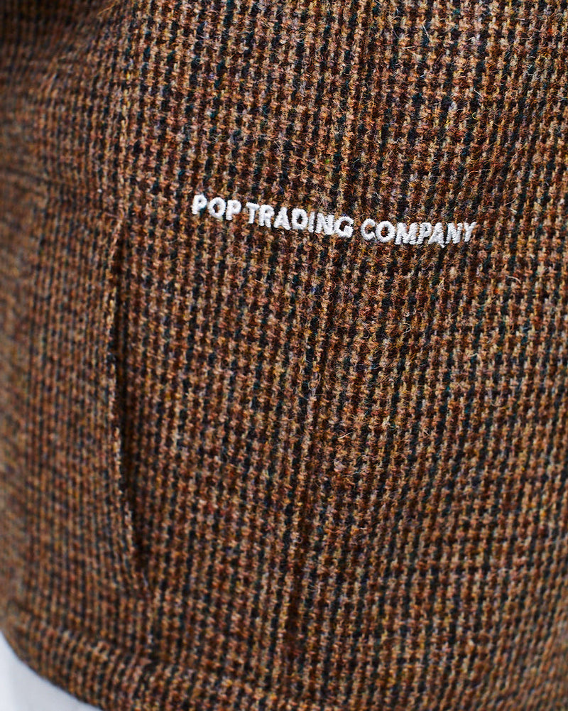 Pop Wizard Vest Harris Tweed Brown