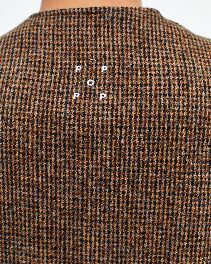 Pop Wizard Vest Harris Tweed Brown