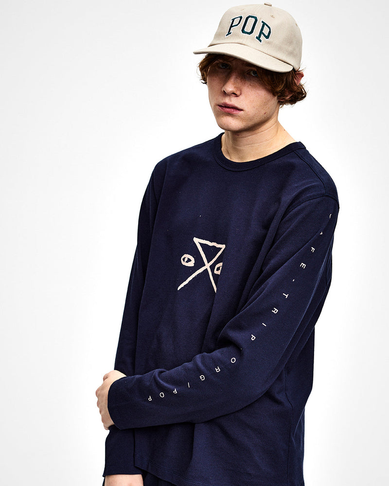 SAFE-TRIP.ORG/POP Longsleeve Navy
