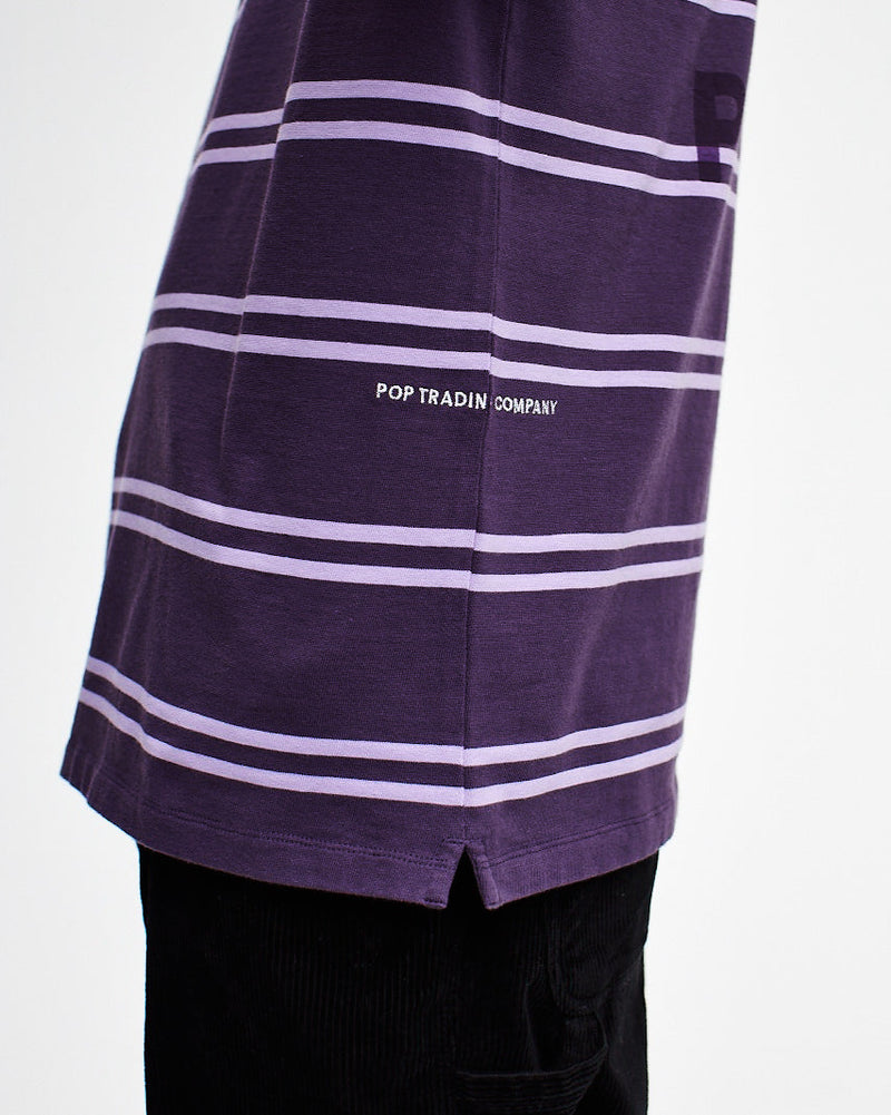 Pop Striped Logo Longsleeve Dark Purple/Violet