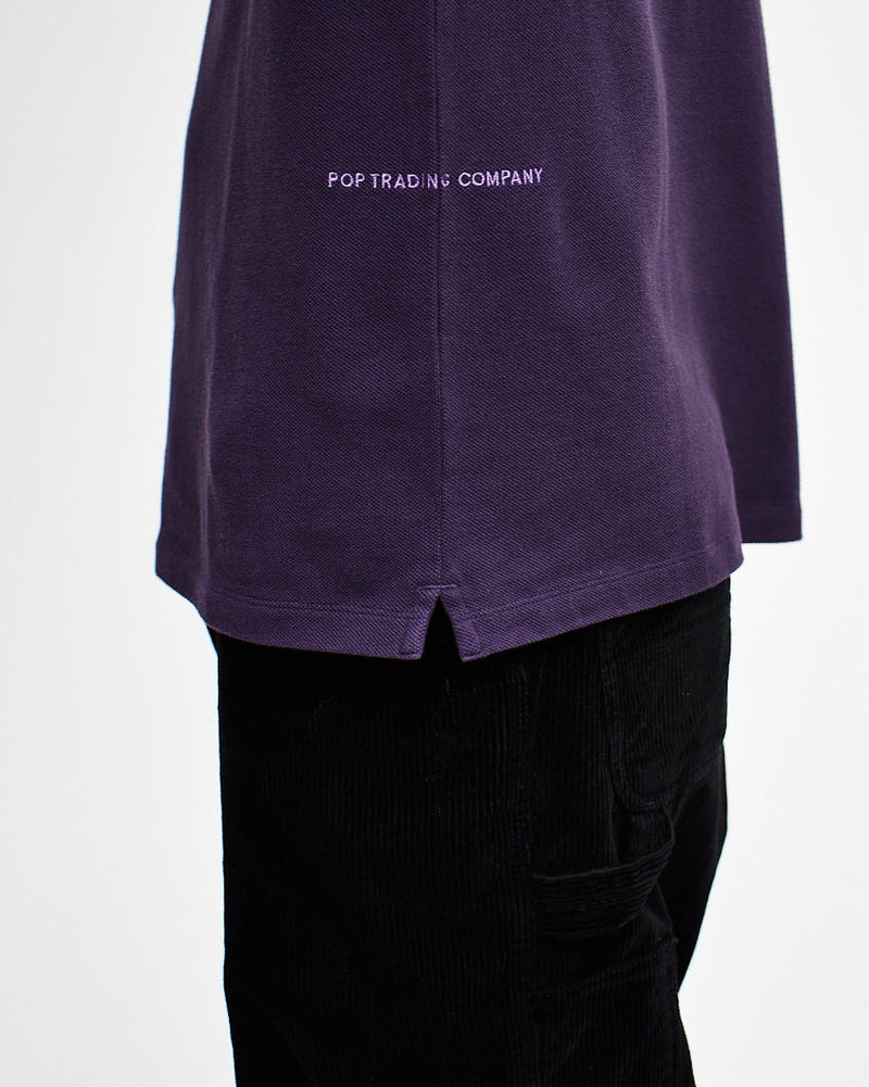 Pop Logo Pique Longsleeve Dark Purple
