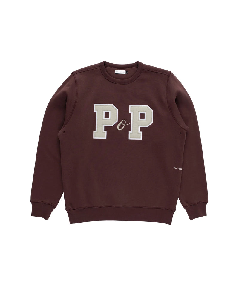 Pop College P Crewneck Sweat Fudge
