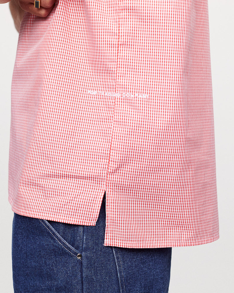 Pop Italo Shirt Orange Gingham