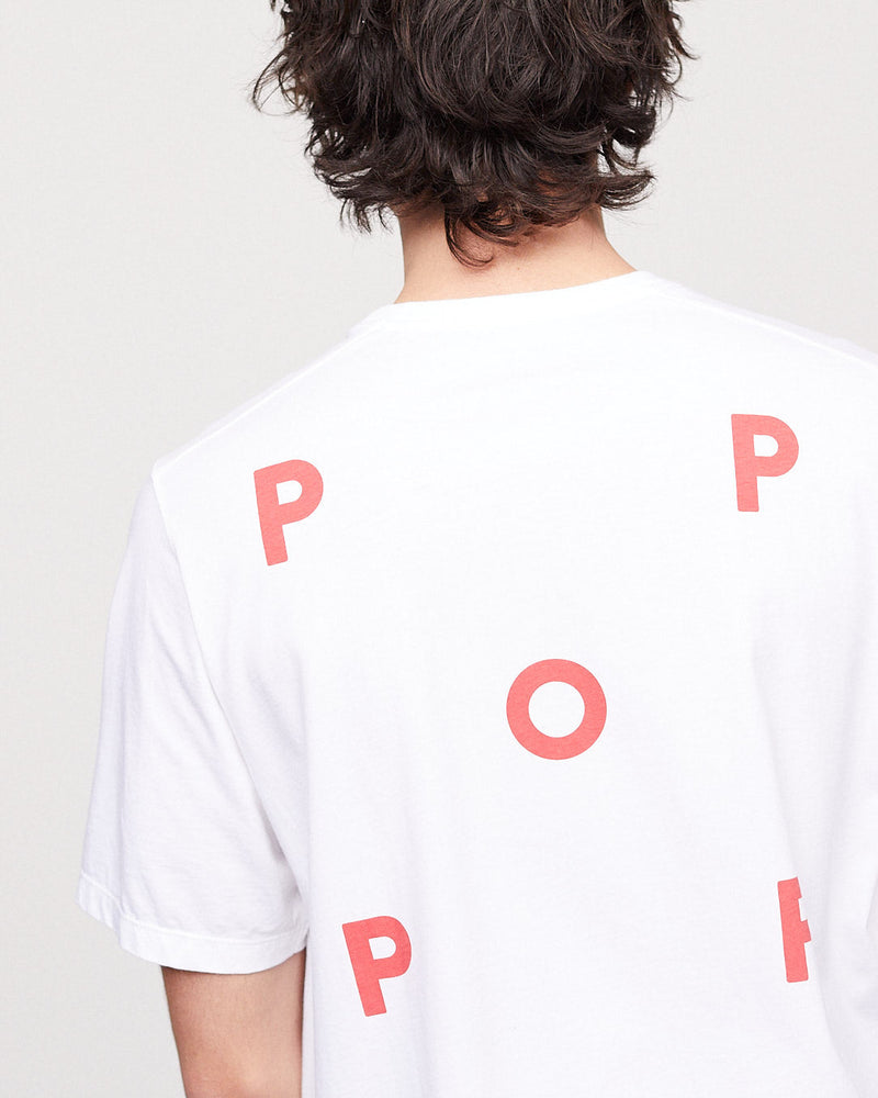 Pop Logo T-Shirt White/Poinciana