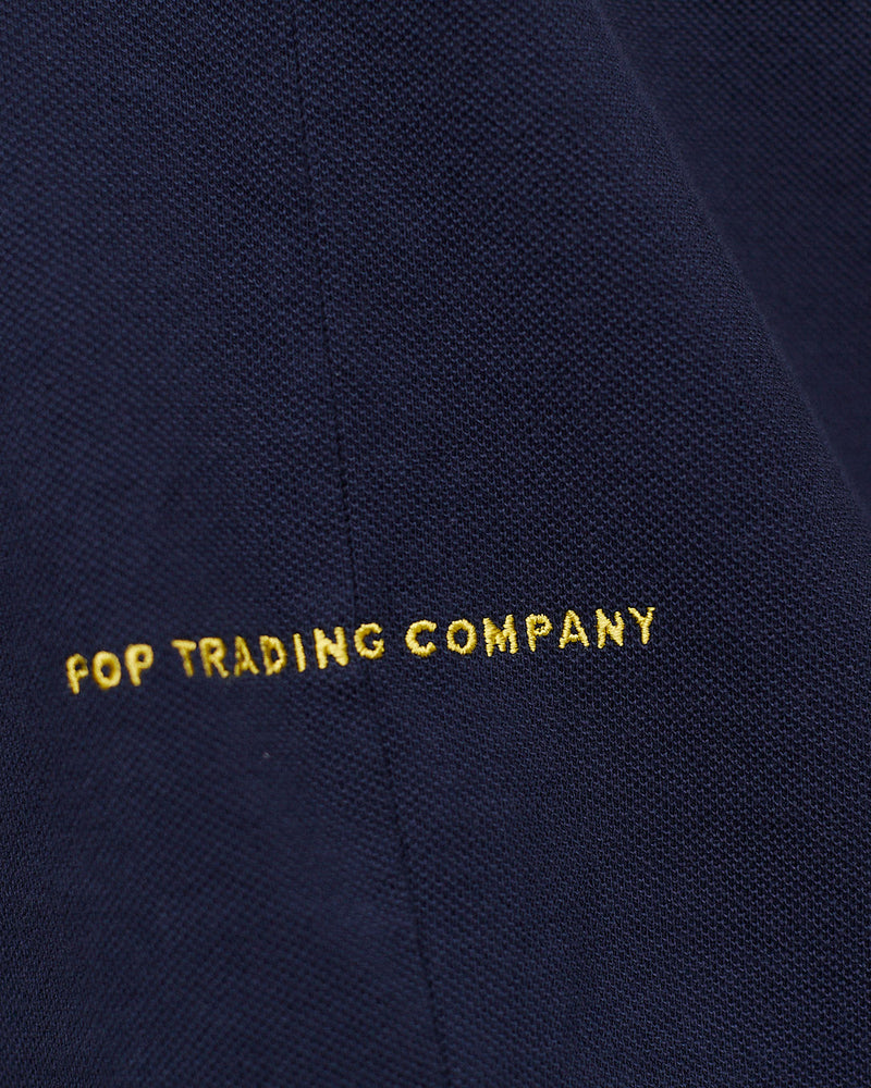 Pop Pique Logo Longsleeve T-Shirt Navy